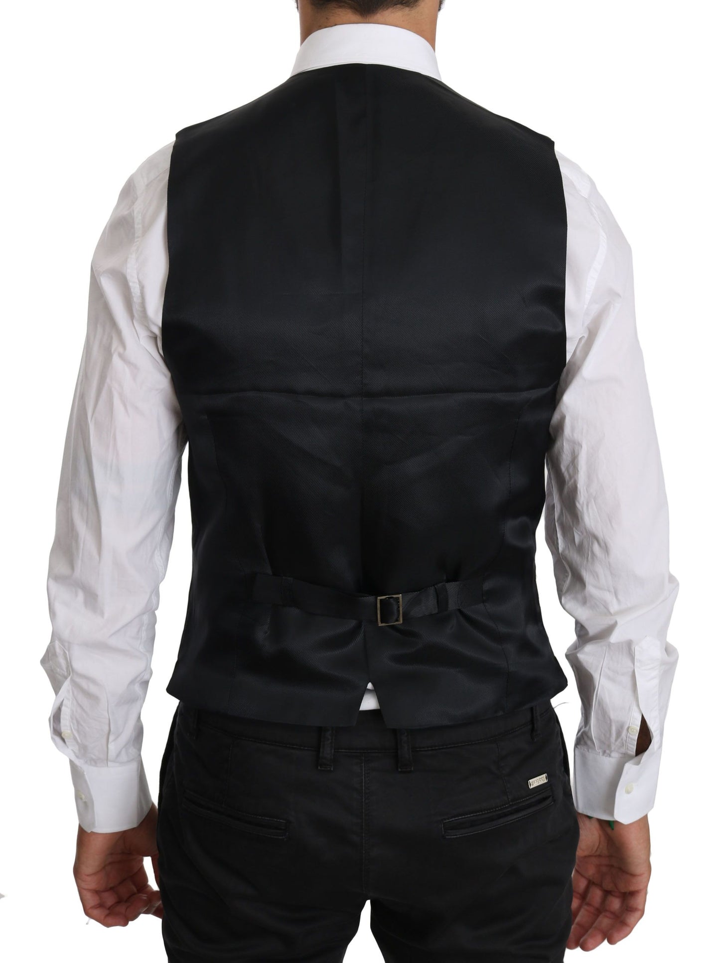 Chaleco formal de lana azul