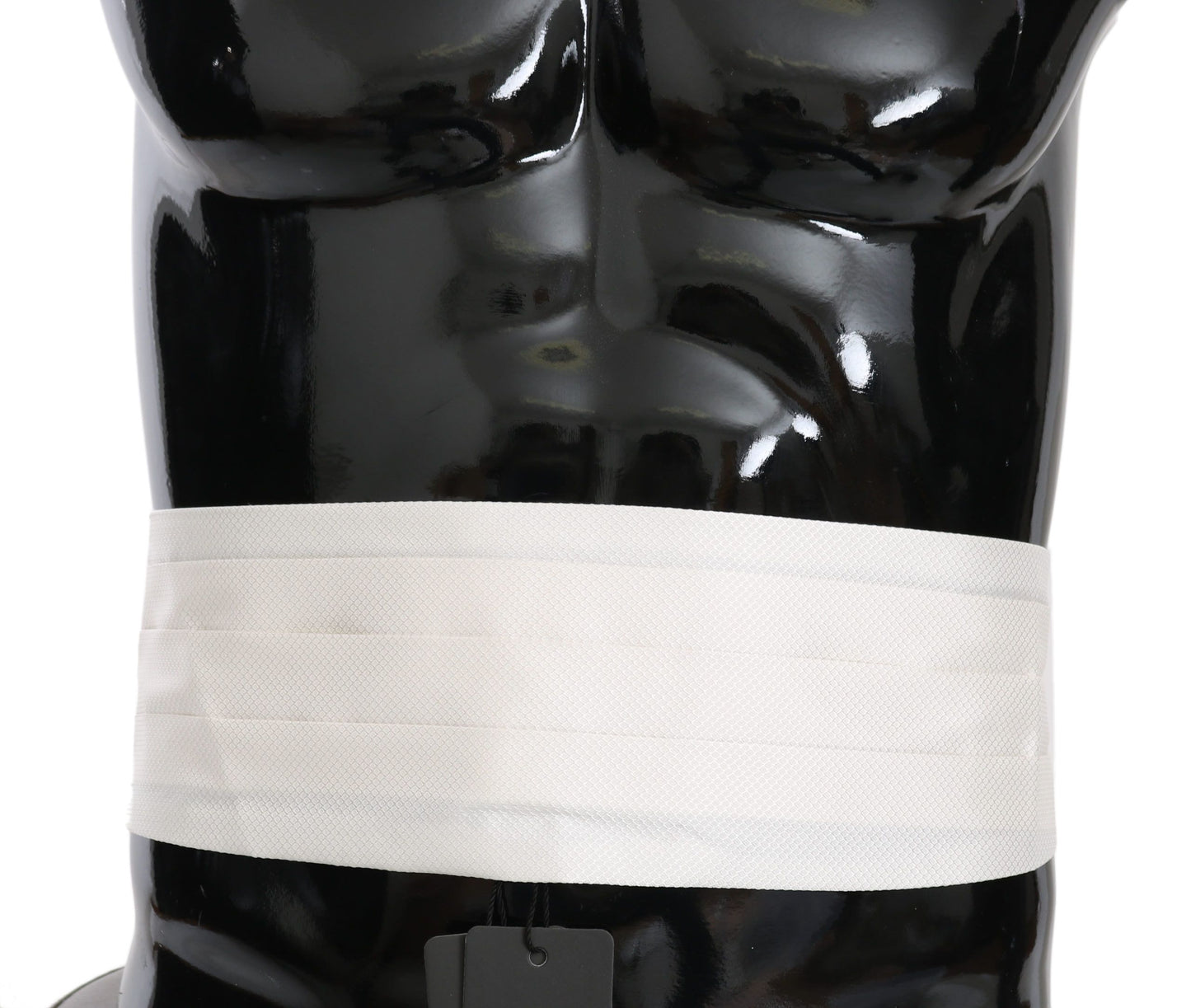 Cinturón de hombre blanco 100 % seda