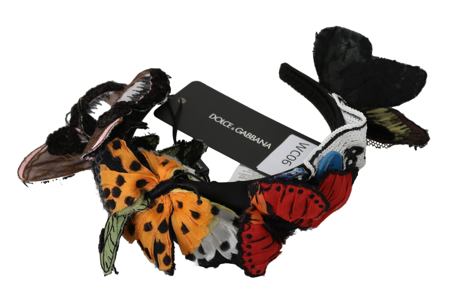 Diadema con lentejuelas y mariposas florales