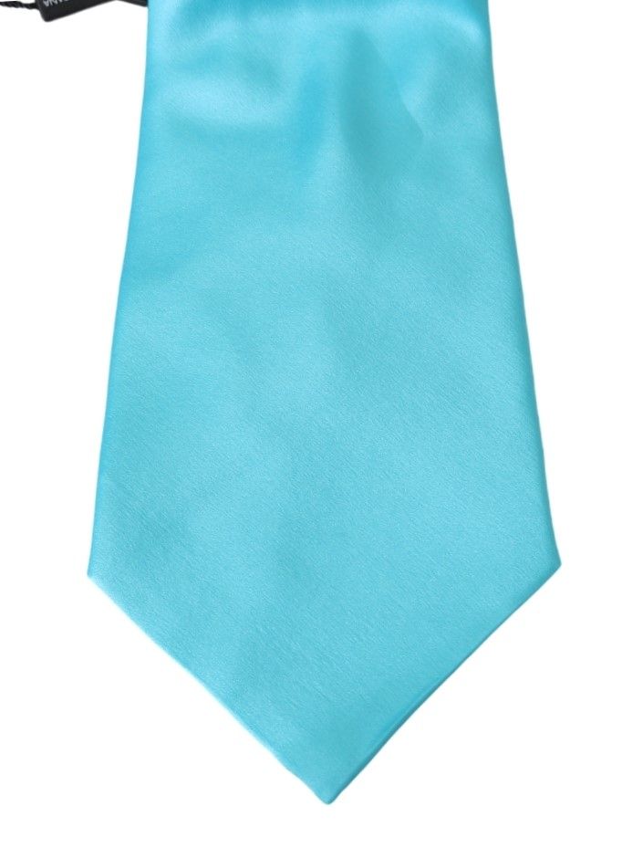 Corbata ancha azul claro para hombre, accesorio de corbata 100 % seda