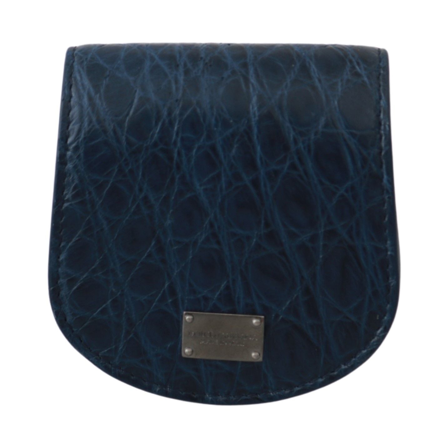 Cartera de bolsillo Blue Holder Estuche para preservativos de piel exótica azul