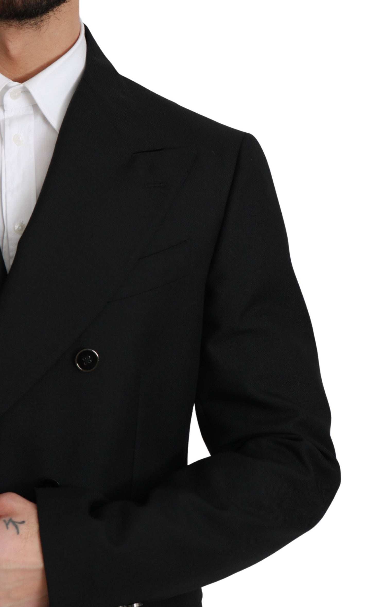 Veste noire slim fit, manteau, blazer en laine