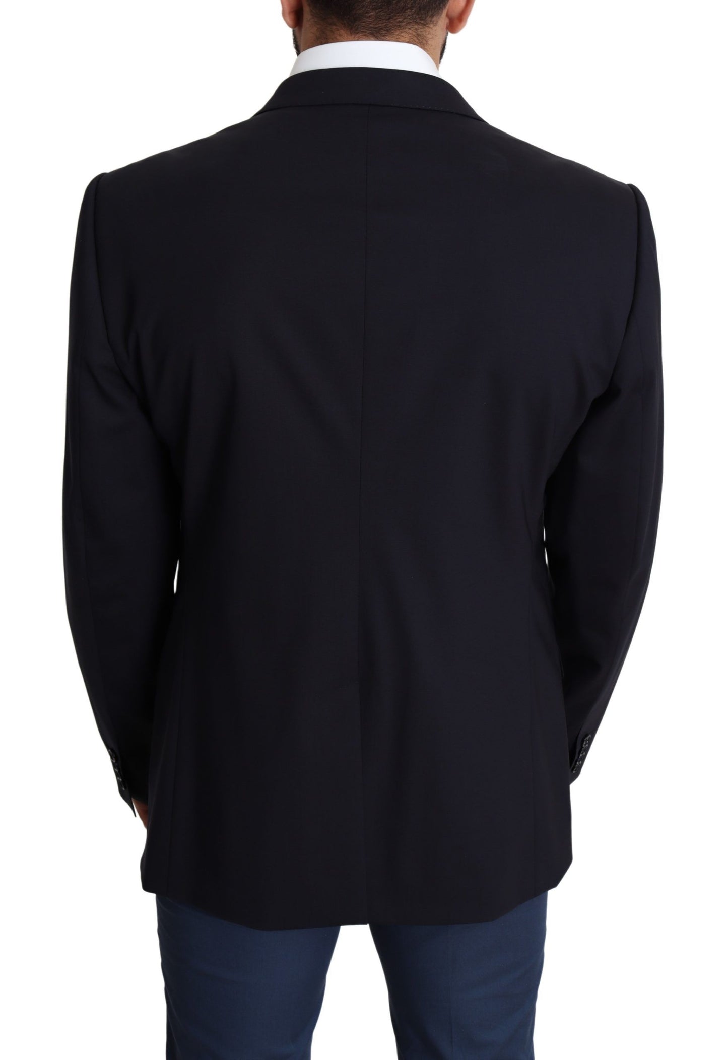 Manteau en laine stretch noire pour homme, blazer MARTINI