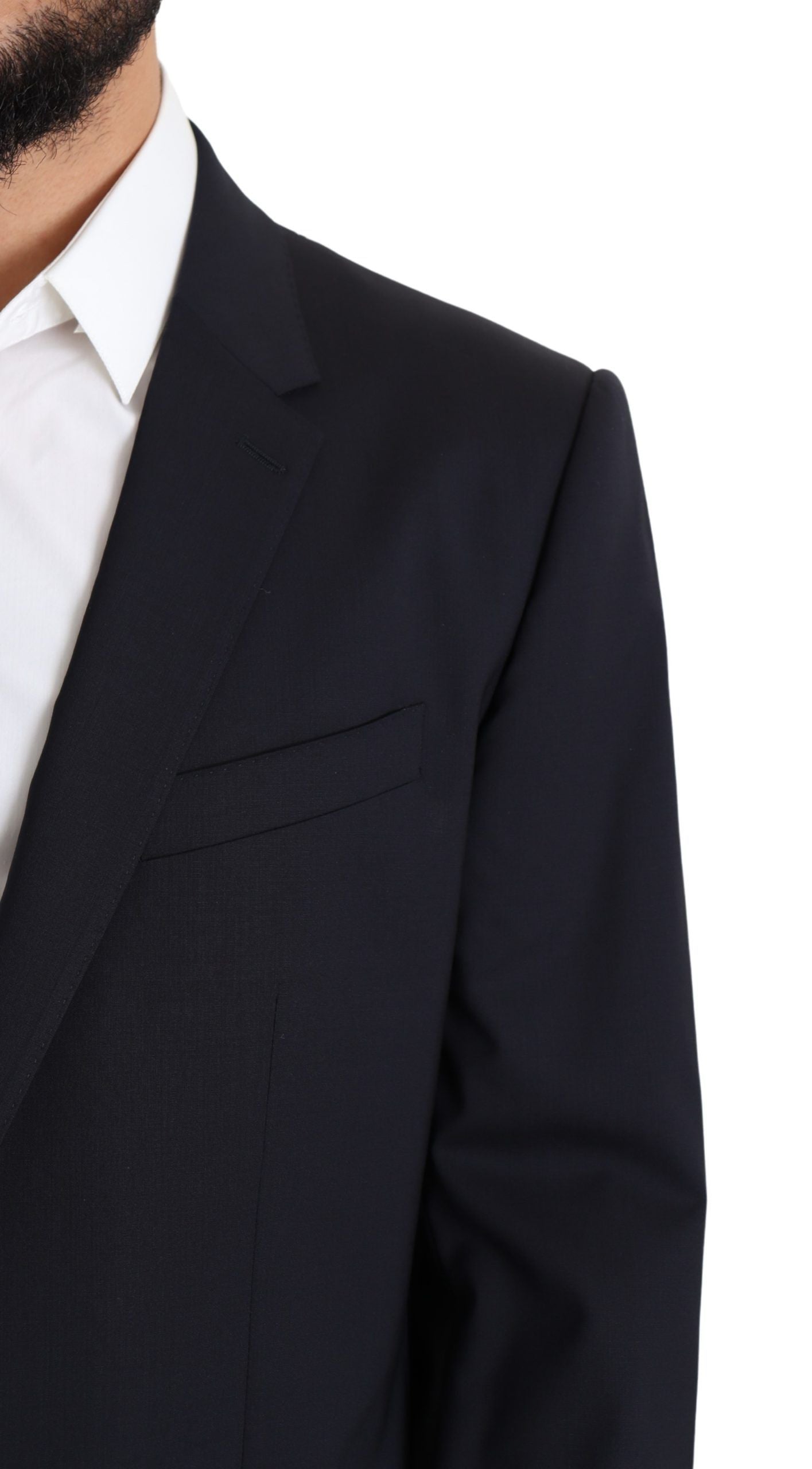 Manteau en laine stretch noire pour homme, blazer MARTINI