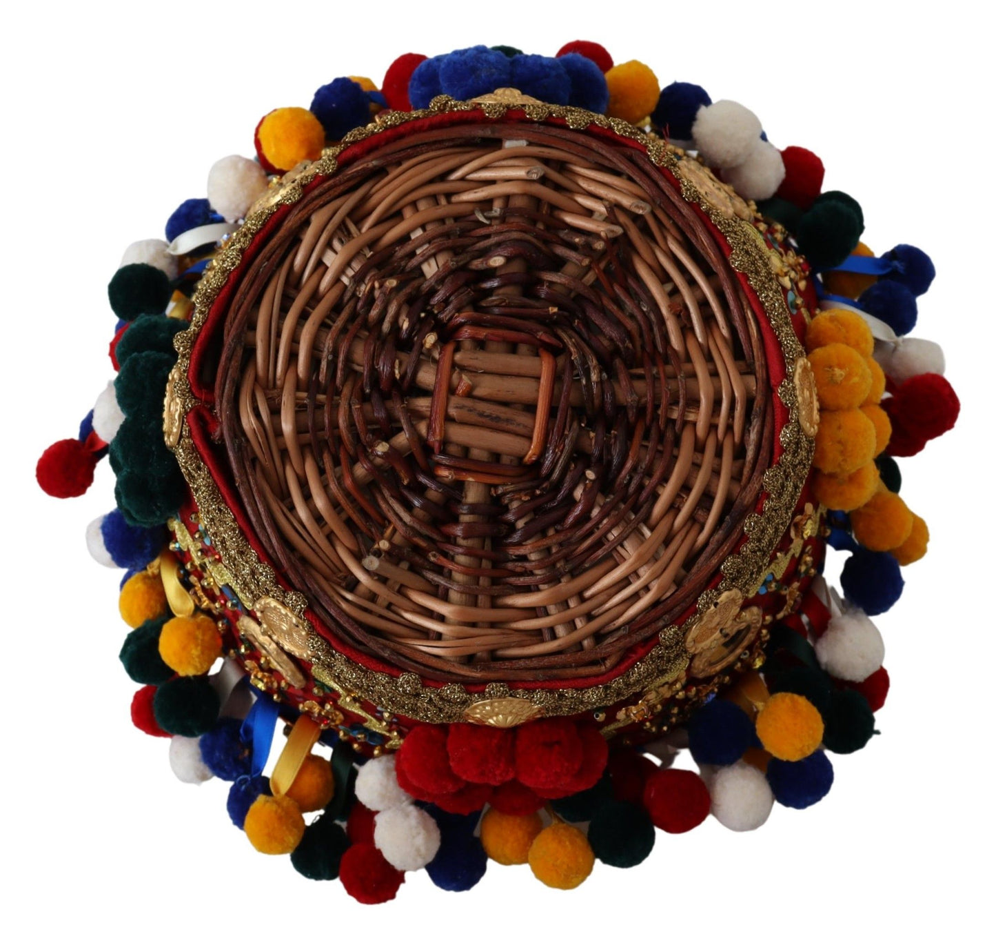 Bolsa de mano tipo cesta Agnese de algodón adornada en varios colores