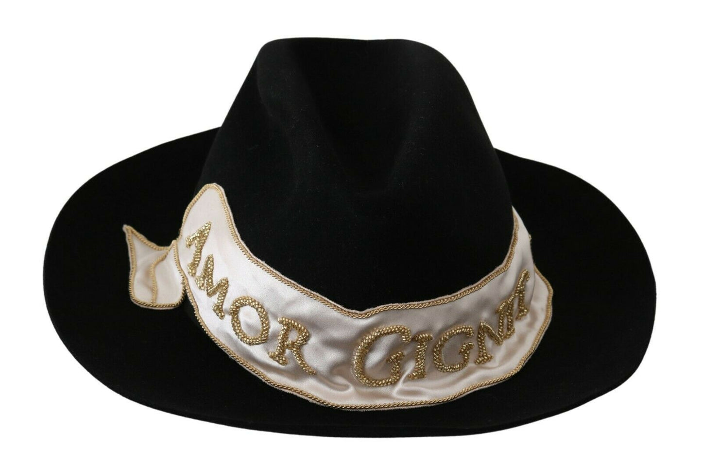 Sombrero Panamá de ala ancha Lapin Amor Gignit negro