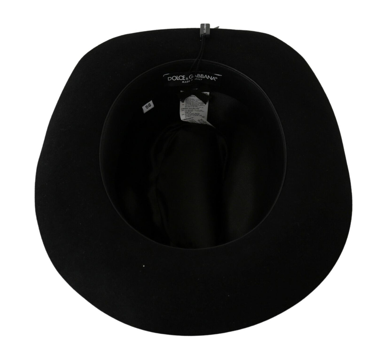 Sombrero Panamá de ala ancha Lapin Amor Gignit negro