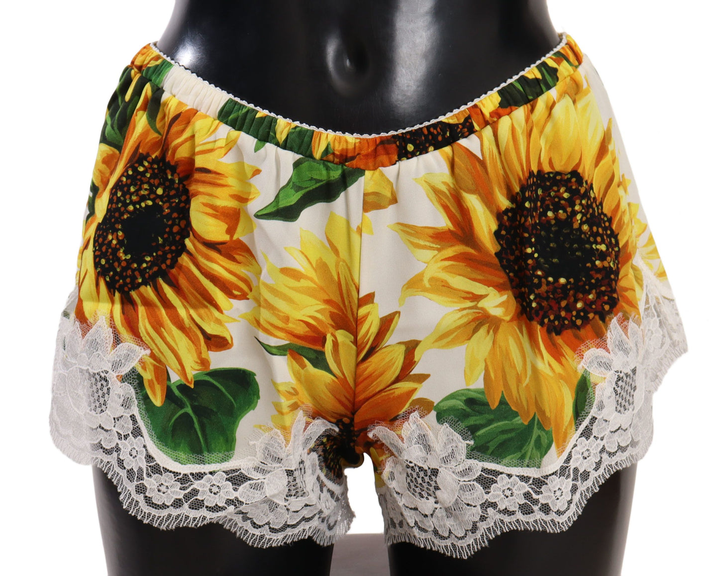 Lingerie en dentelle tournesol blanche