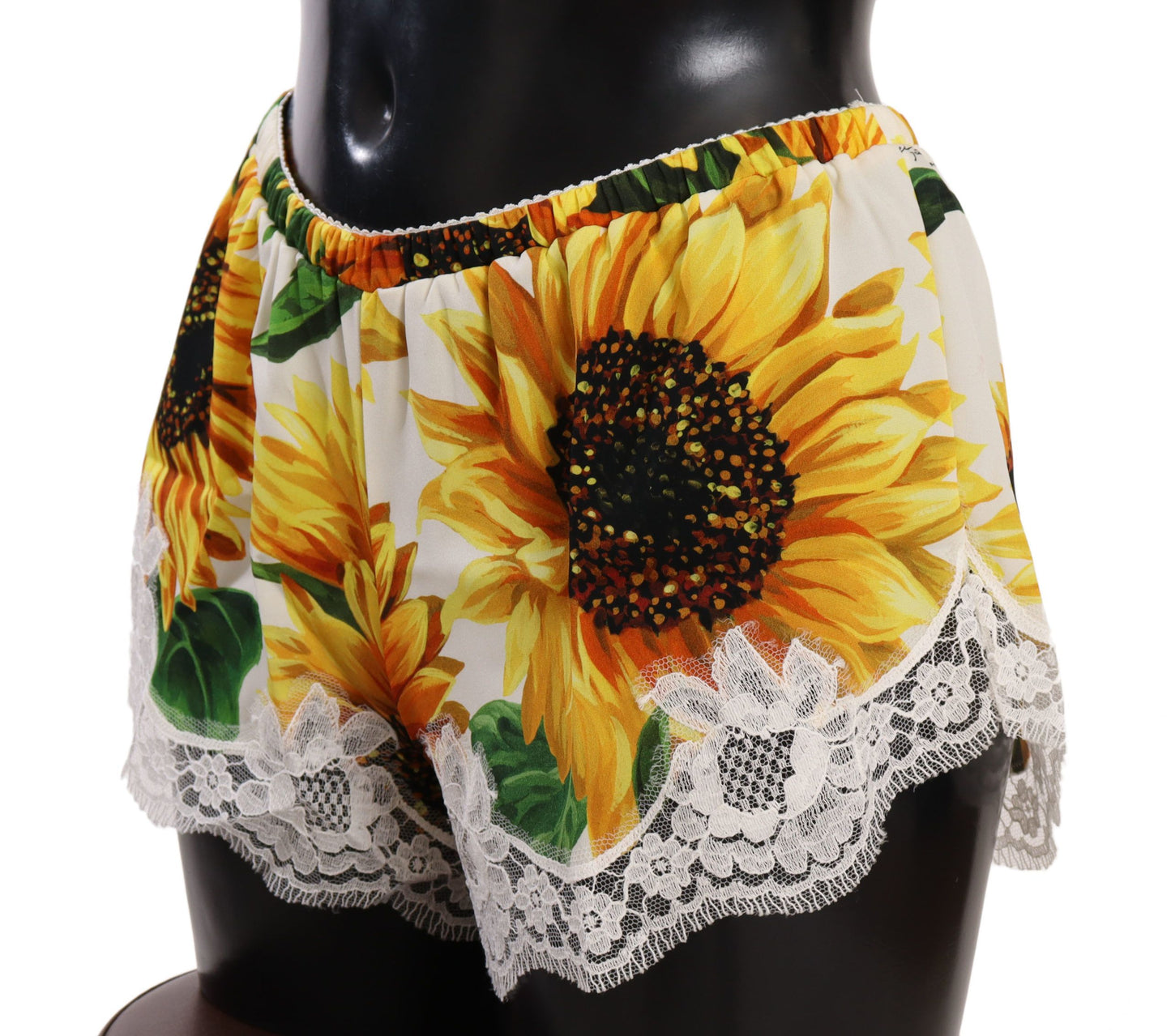 Lingerie en dentelle tournesol blanche