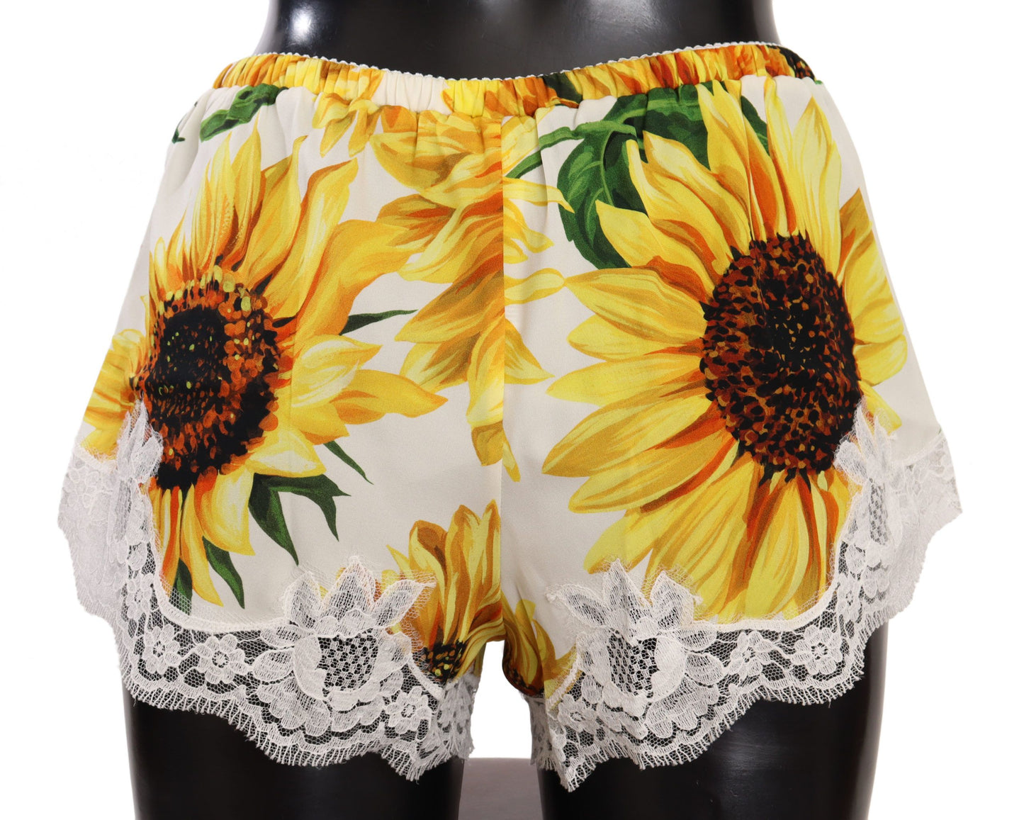Lingerie en dentelle tournesol blanche
