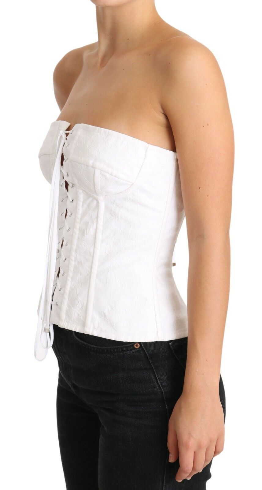 Corset bustier blanc PALERMO en coton