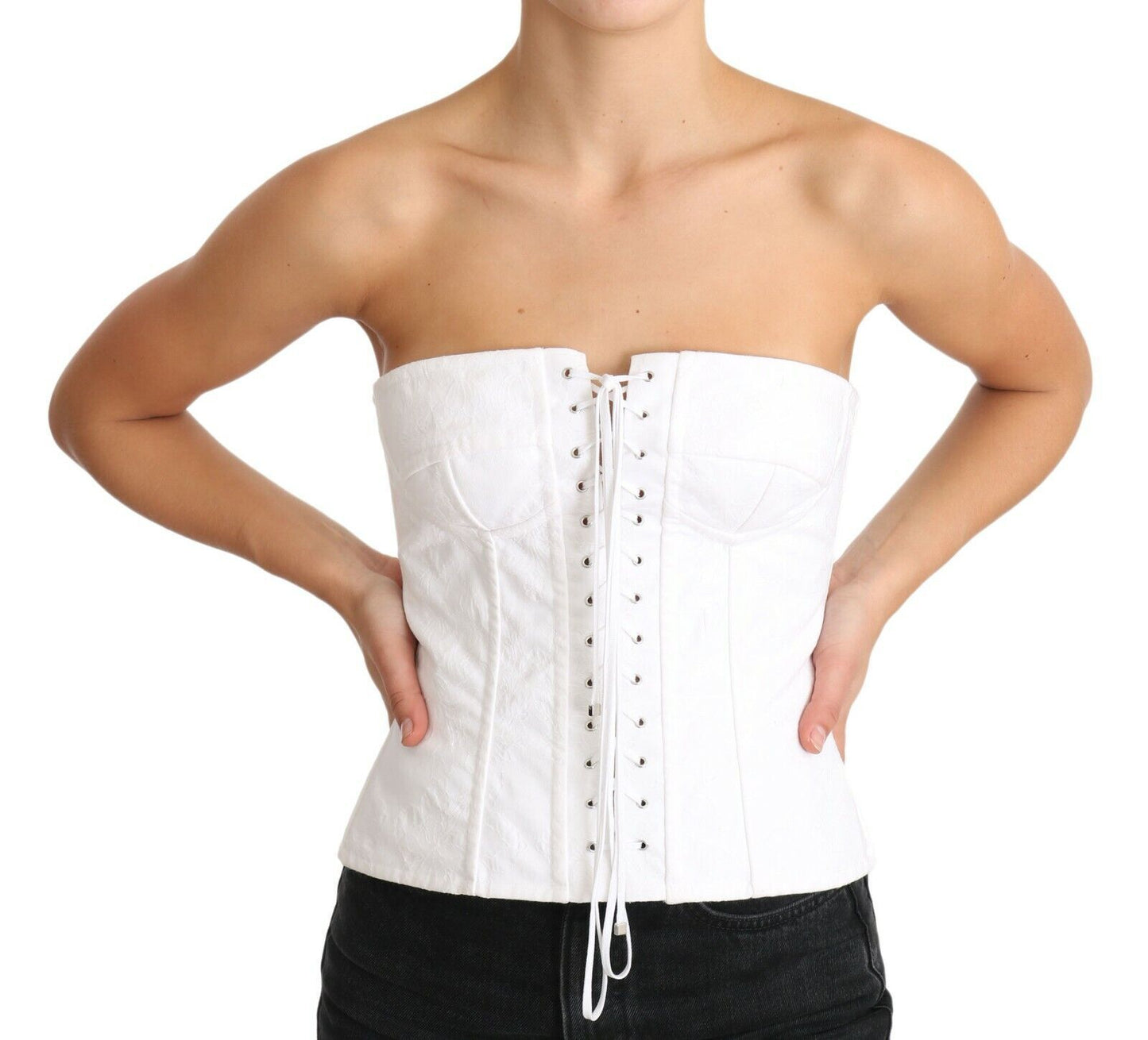 Corset bustier blanc PALERMO en coton
