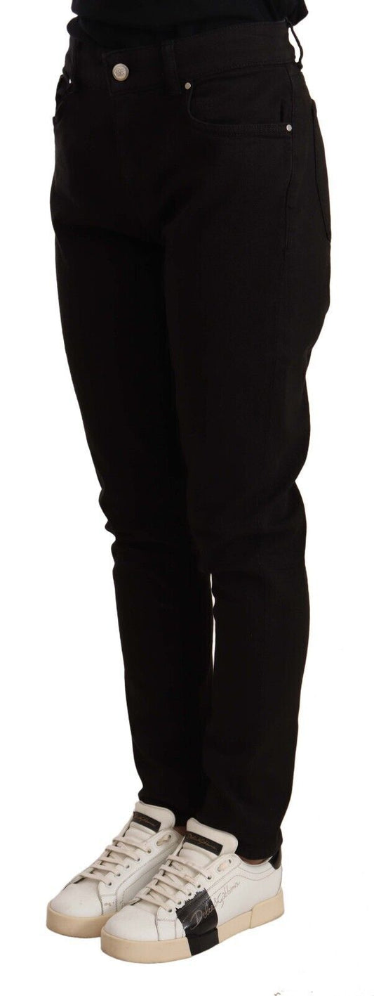 Jean slim noir en coton stretch