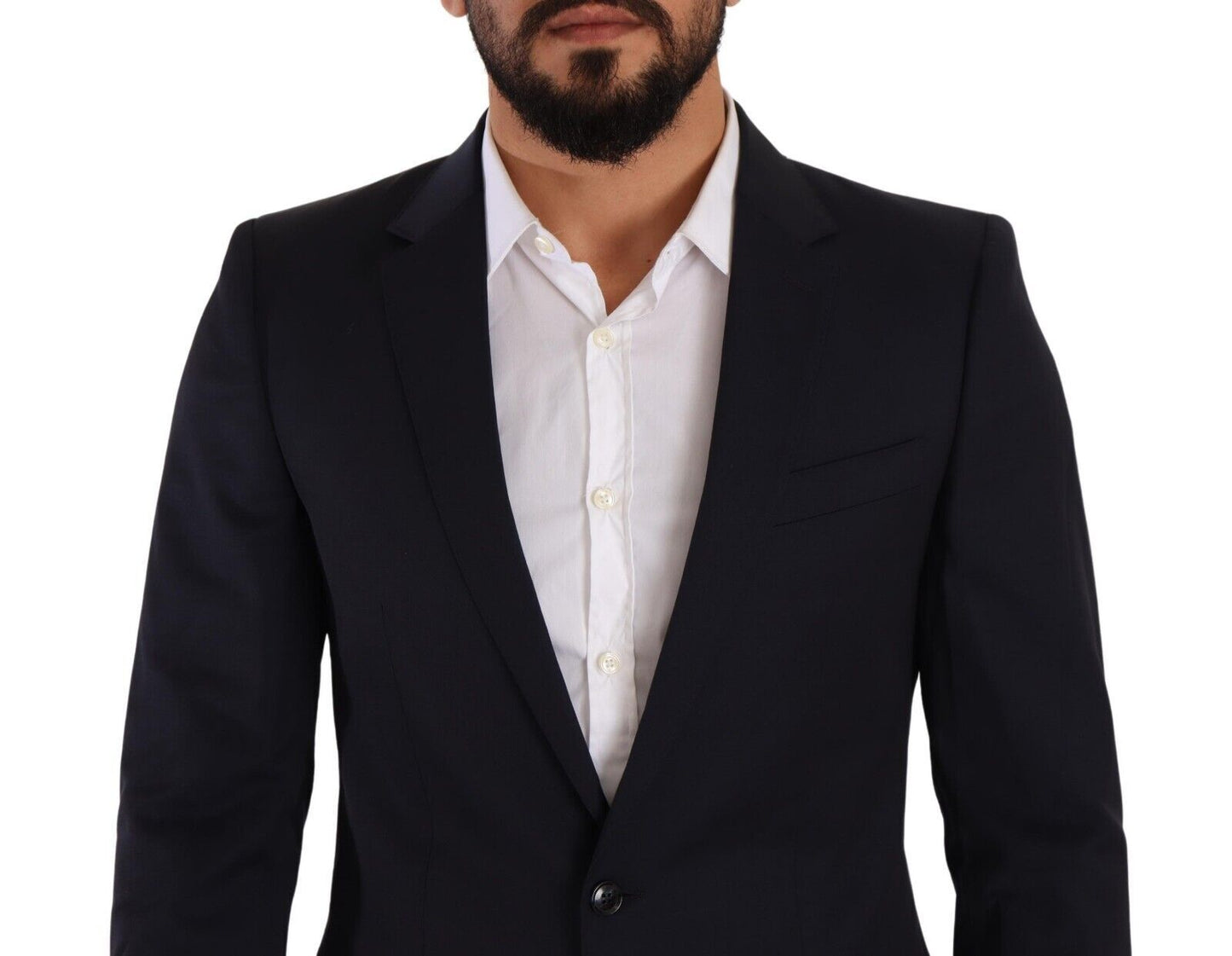 Manteau bleu foncé à boutonnage simple Blazer MARTINI