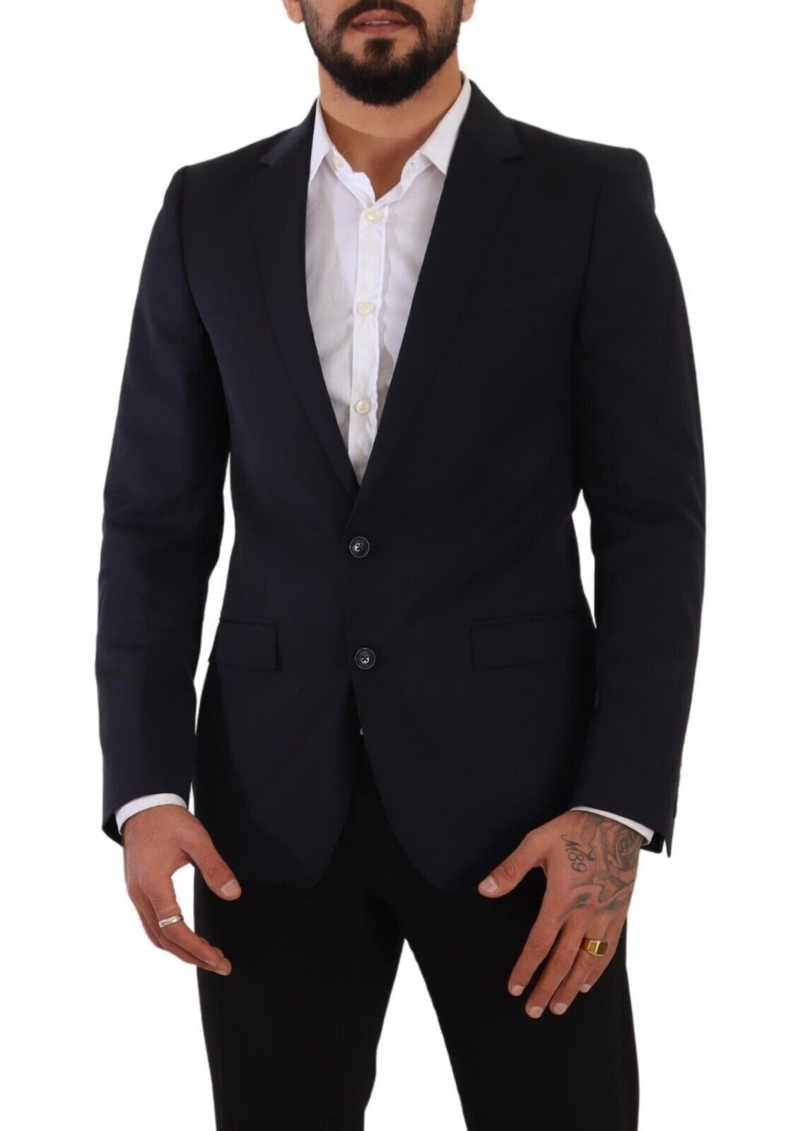 Manteau bleu foncé à boutonnage simple Blazer MARTINI