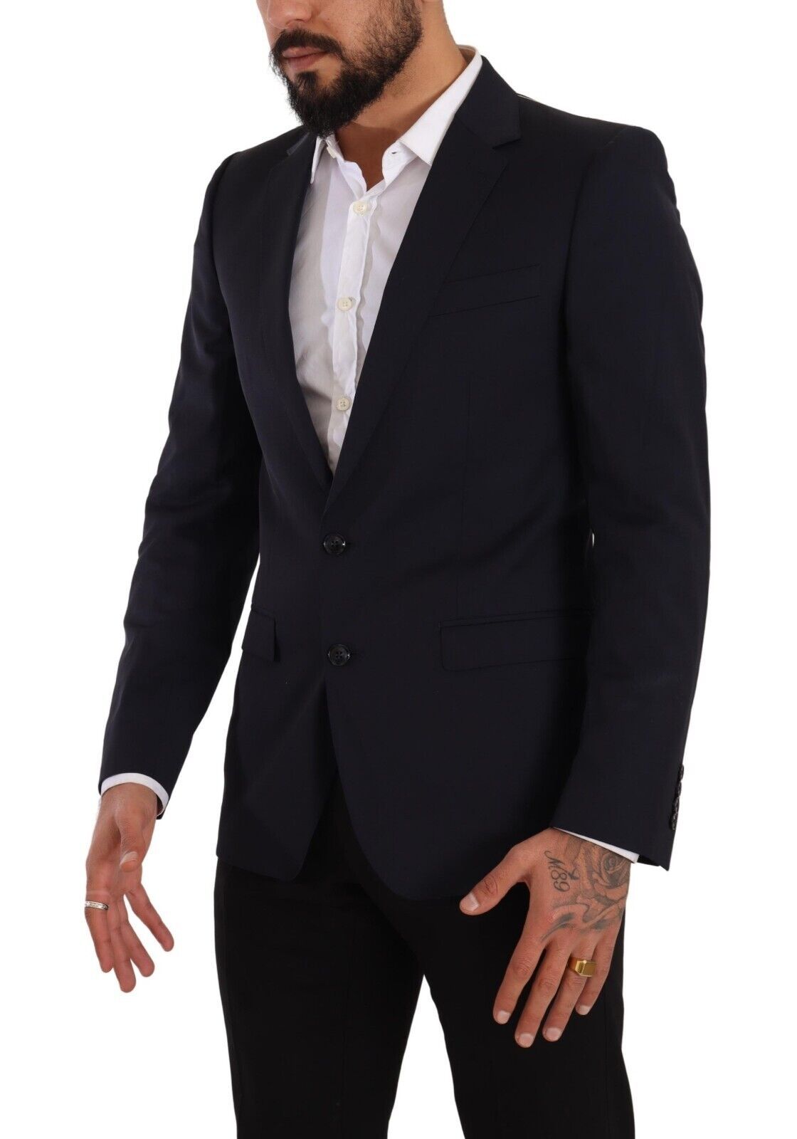 Manteau bleu foncé à boutonnage simple Blazer MARTINI
