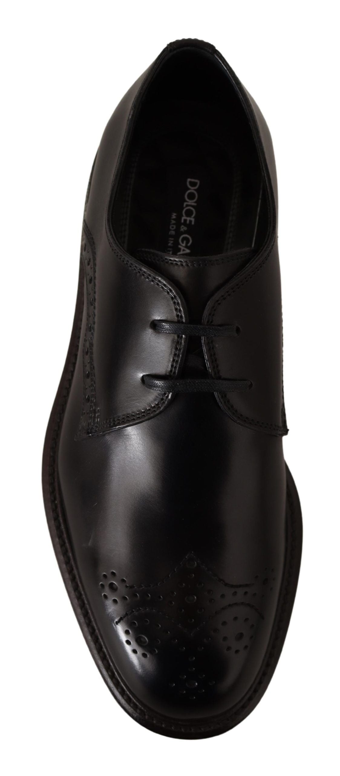 Zapatos Derby formales de cuero negro