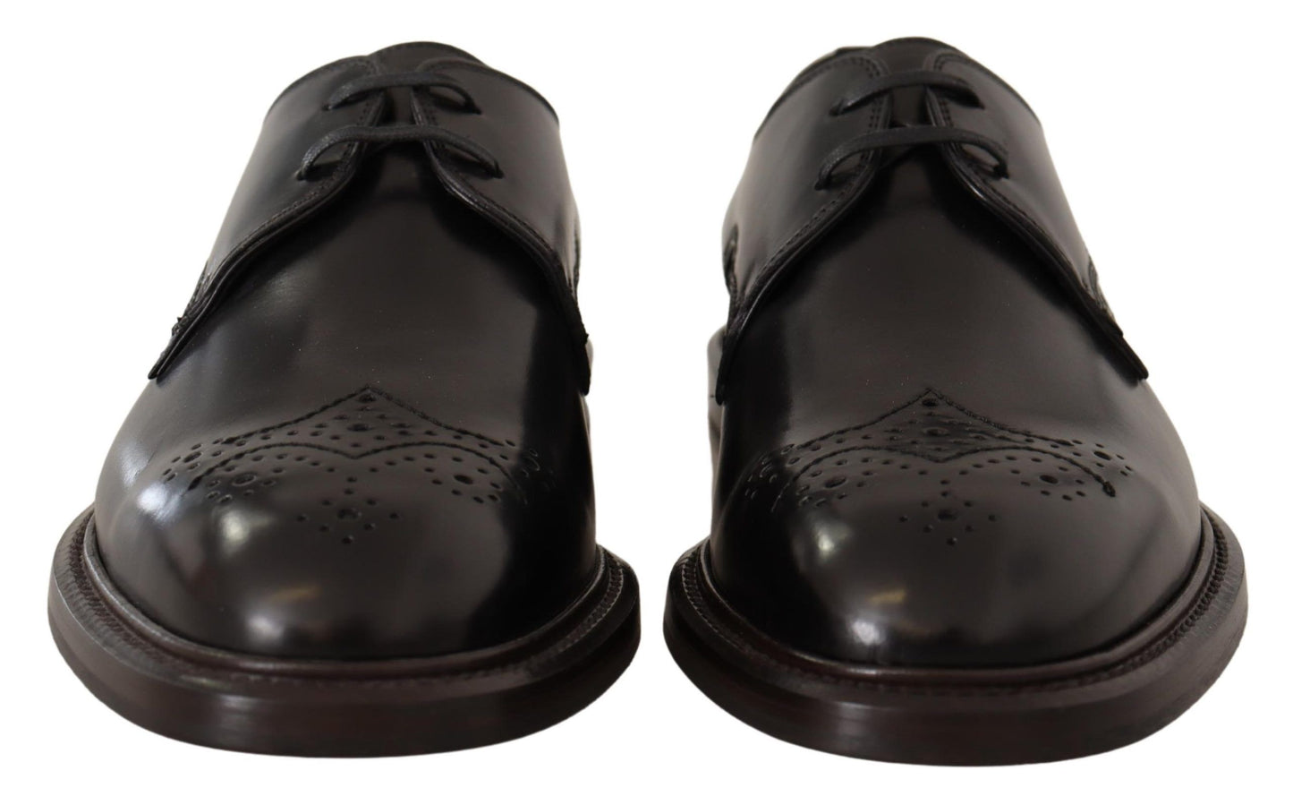 Zapatos Derby formales de cuero negro