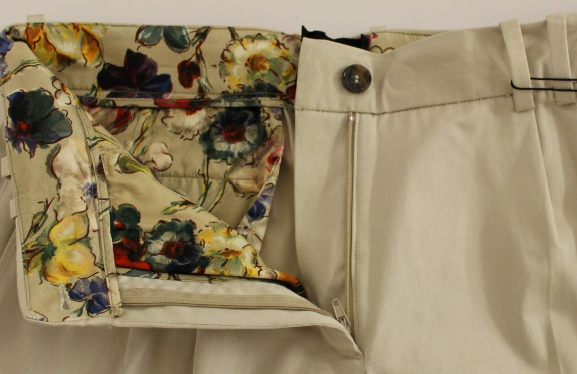 Pantalones chinos de algodón beige