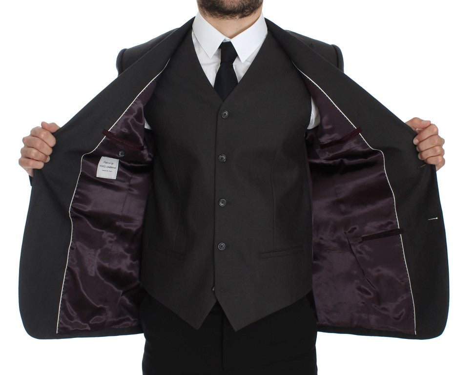 Chaqueta blazer de lino de corte entallado gris