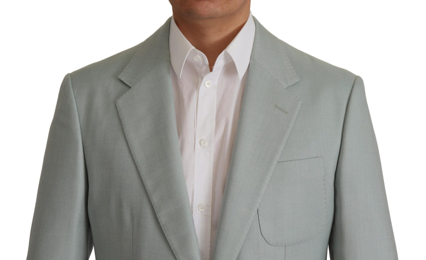 Blazer de seda y cachemira verde claro