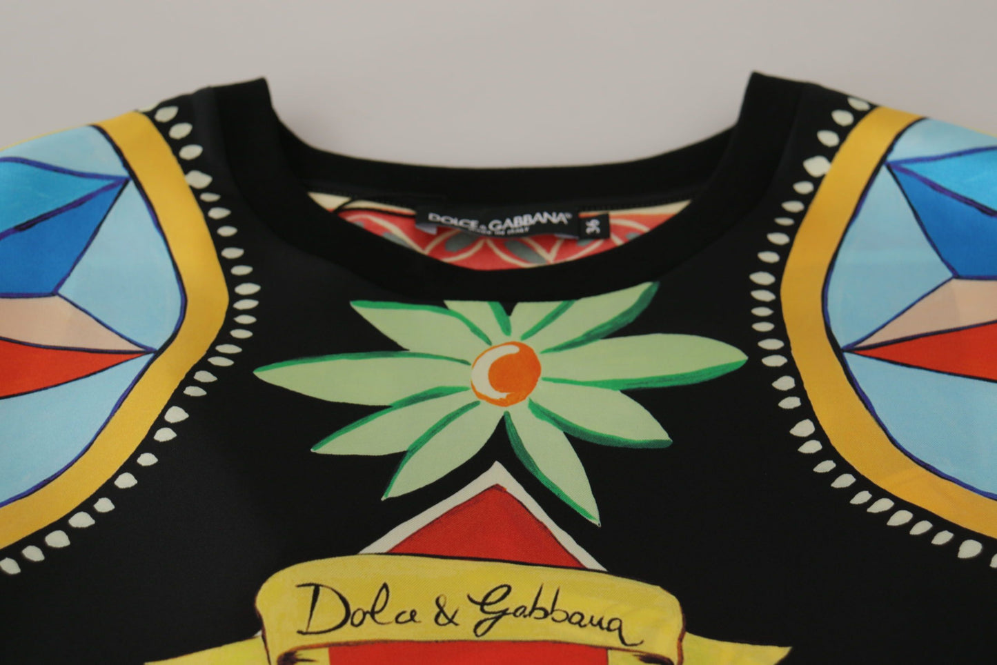 Camiseta de seda Carretto de soldado multicolor