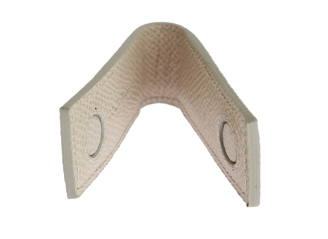 Clip magnético para billetes de cuero beige