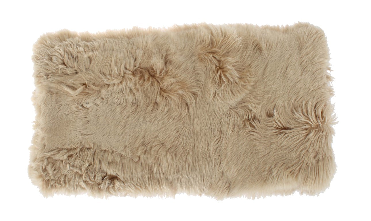 Bufanda de cuello de alpaca beige