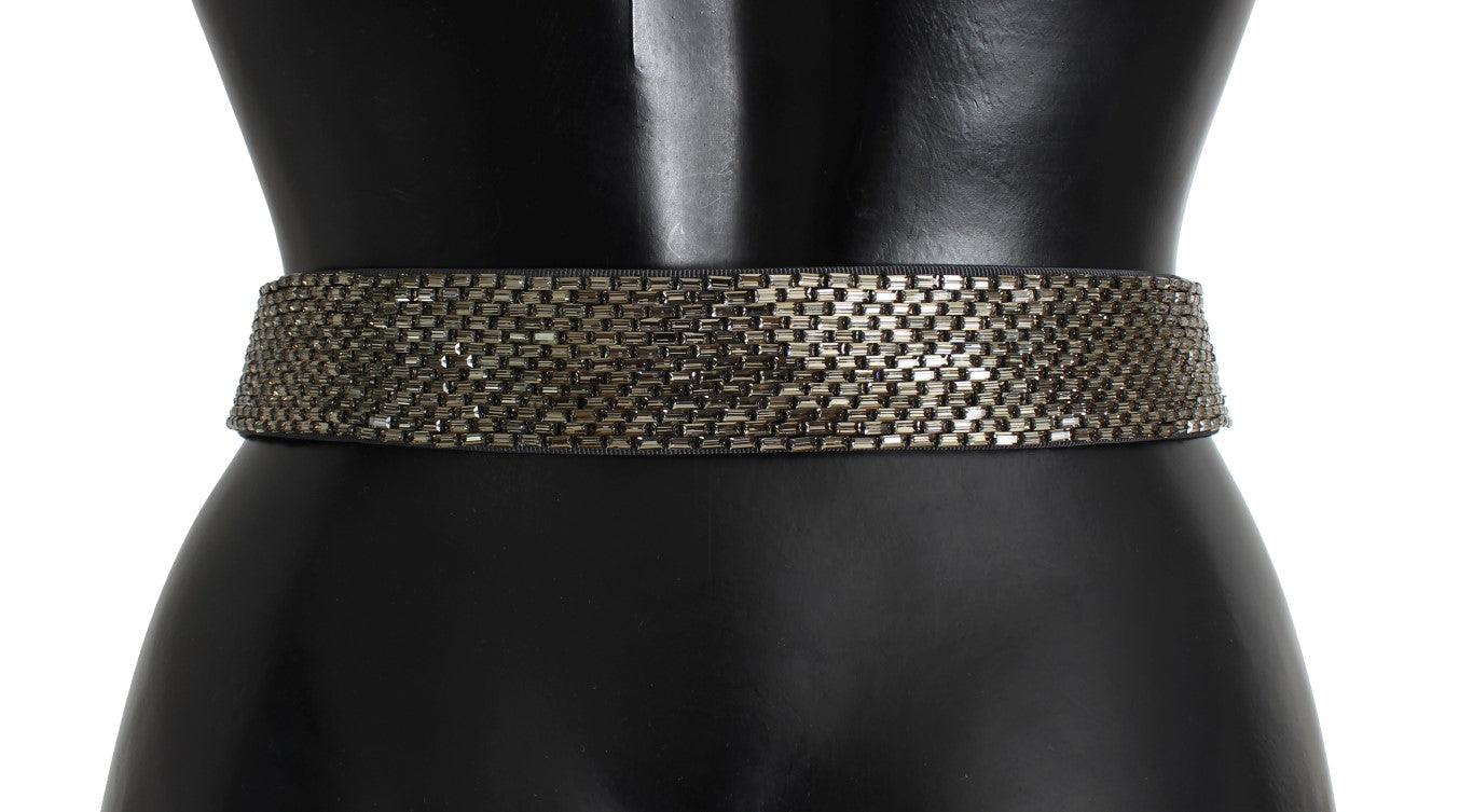 Cinturón con lentejuelas y hebilla de cristal
