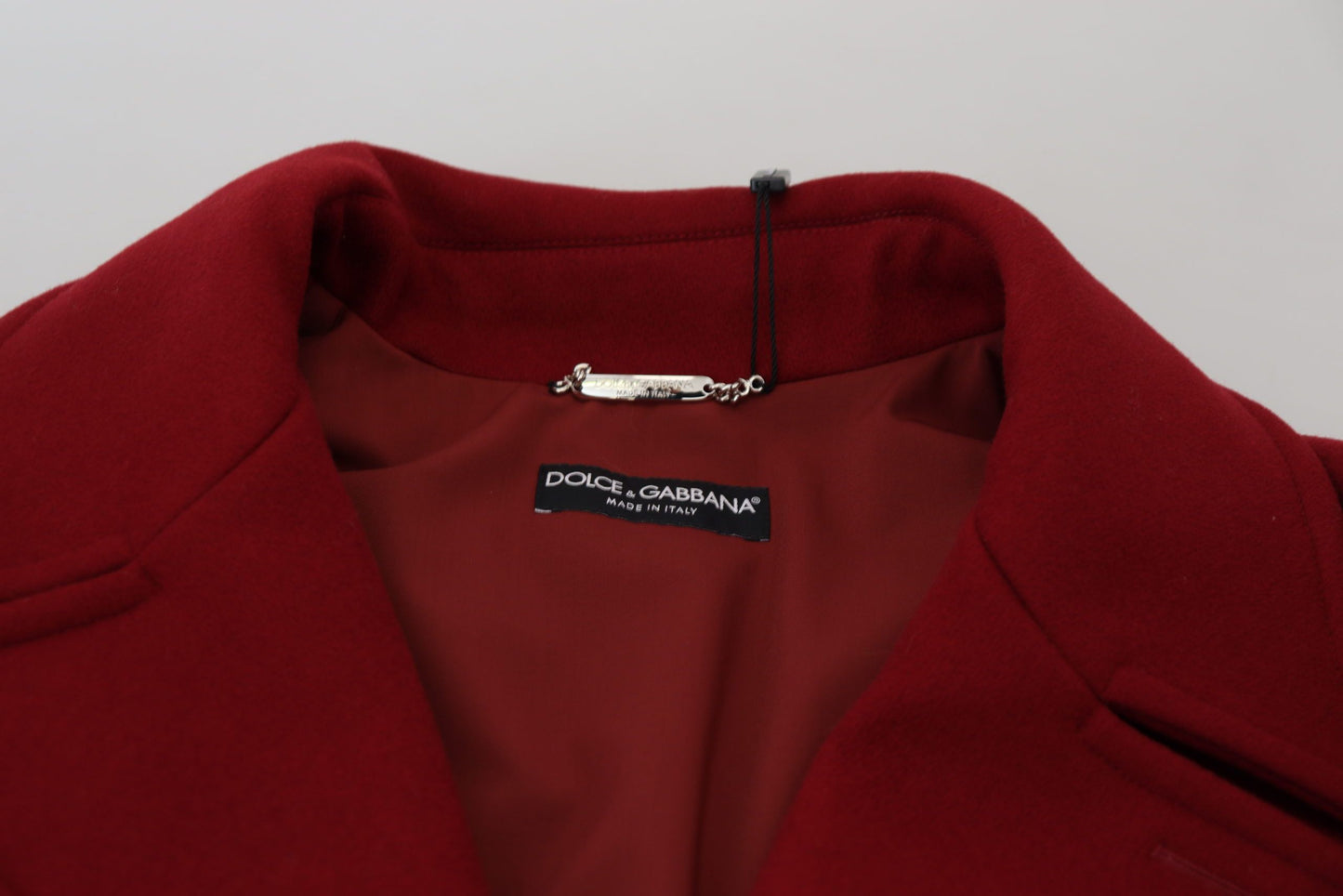 Chaqueta cruzada de lana roja