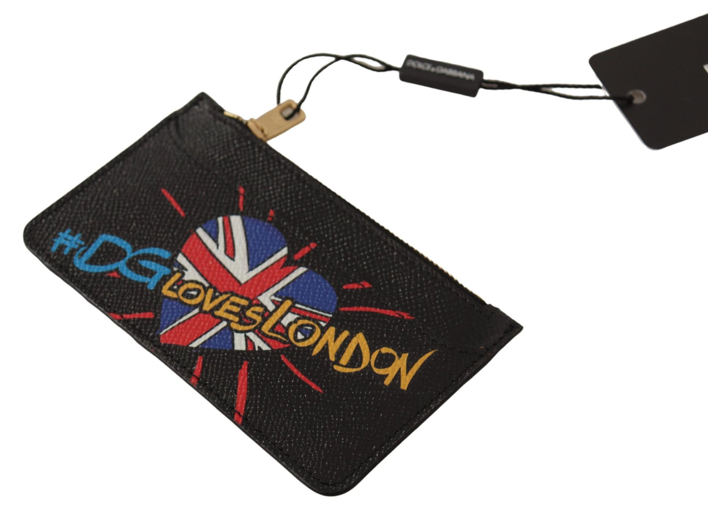 Monedero y tarjetero de piel negra #DGLovesLondon para mujer