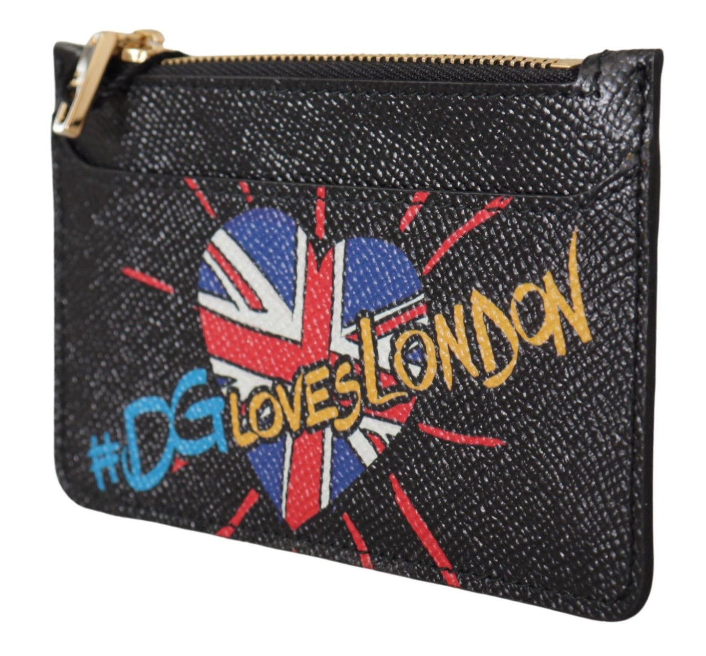 Monedero y tarjetero de piel negra #DGLovesLondon para mujer