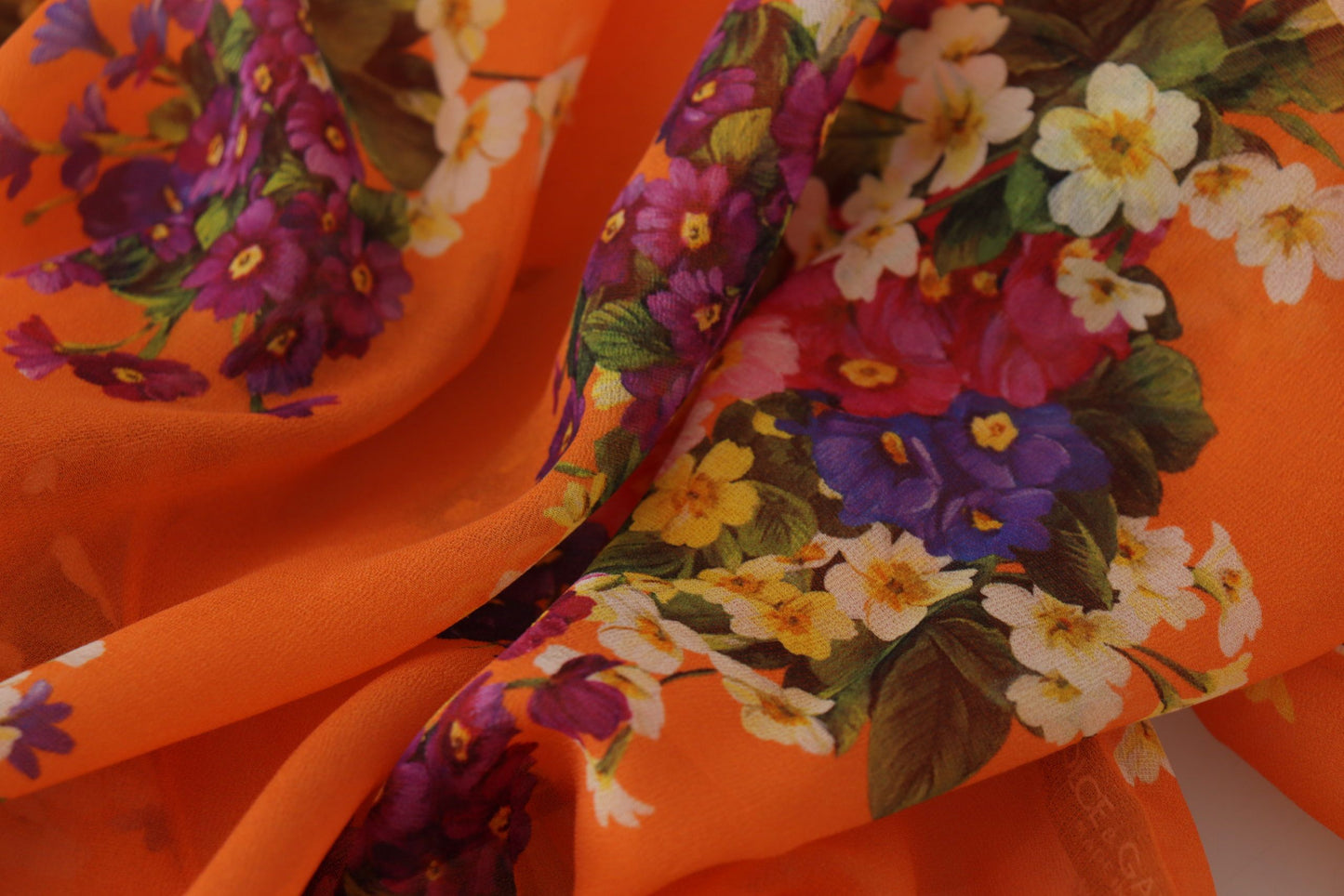 Blusa de manga larga con estampado floral naranja