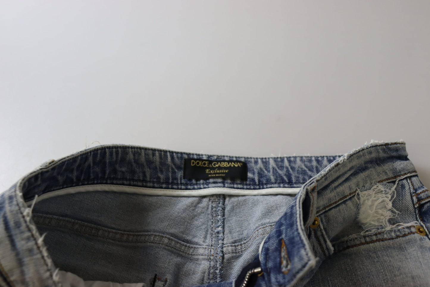 Vaqueros ajustados de cintura baja y algodón elástico azul