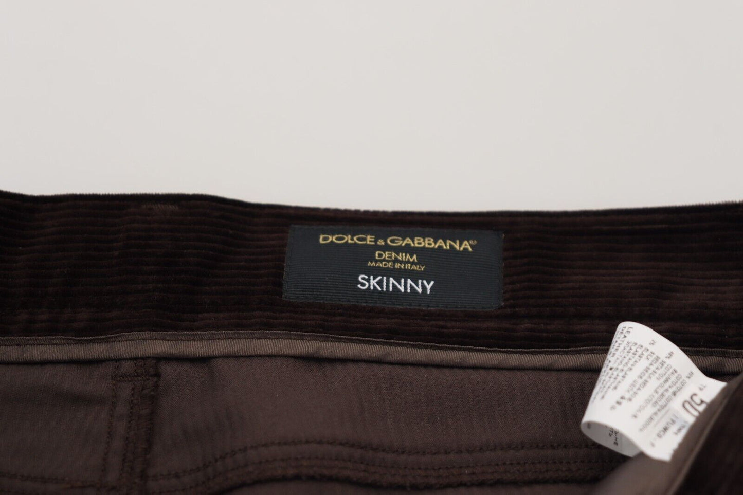 Pantalon décontracté en velours côtelé marron pour homme
