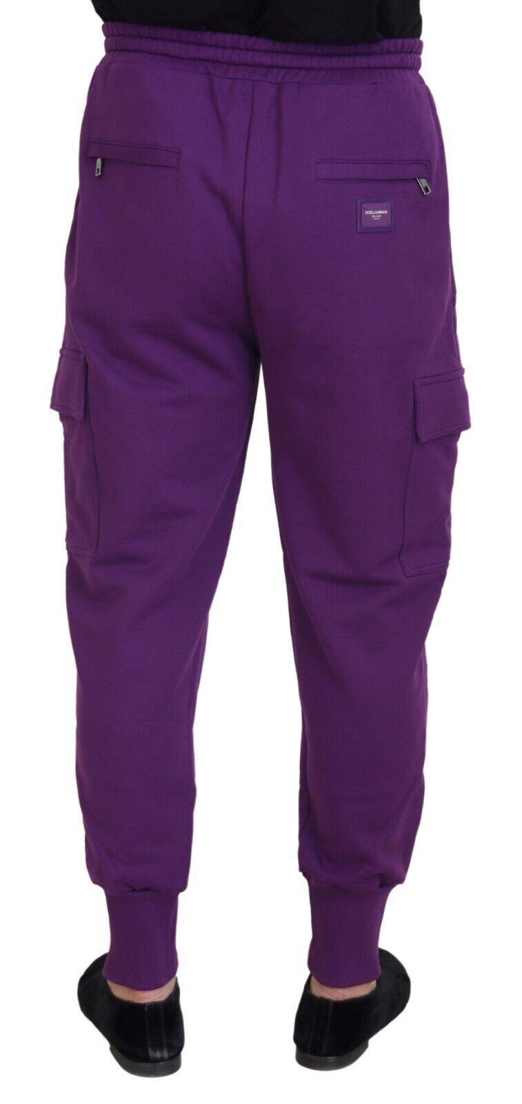 Pantalon de jogging cargo en coton violet
