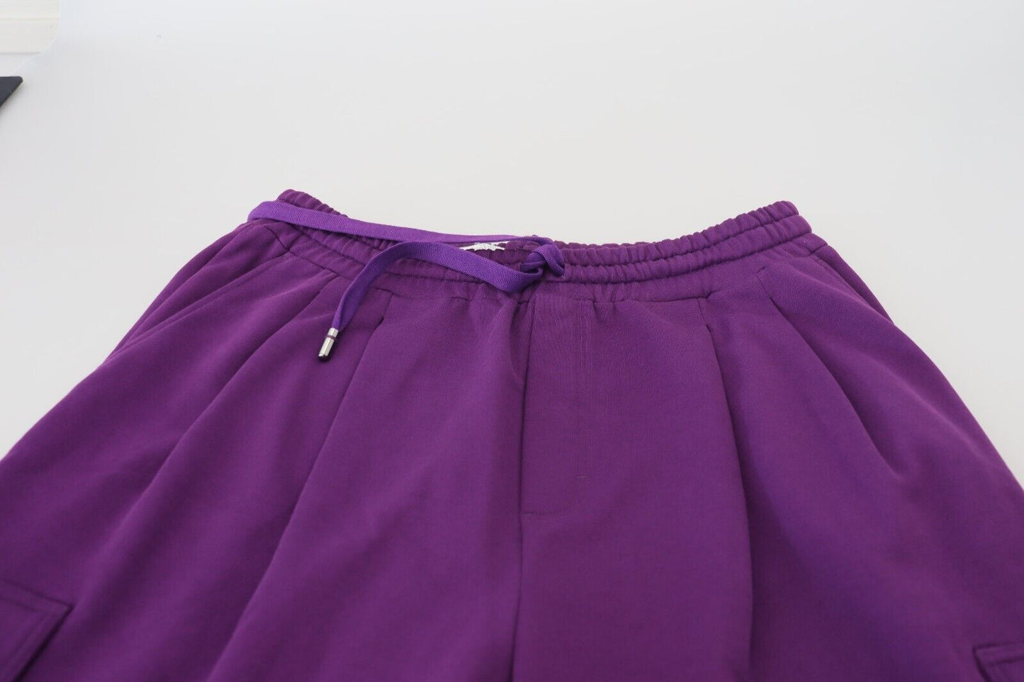 Pantalon de jogging cargo en coton violet