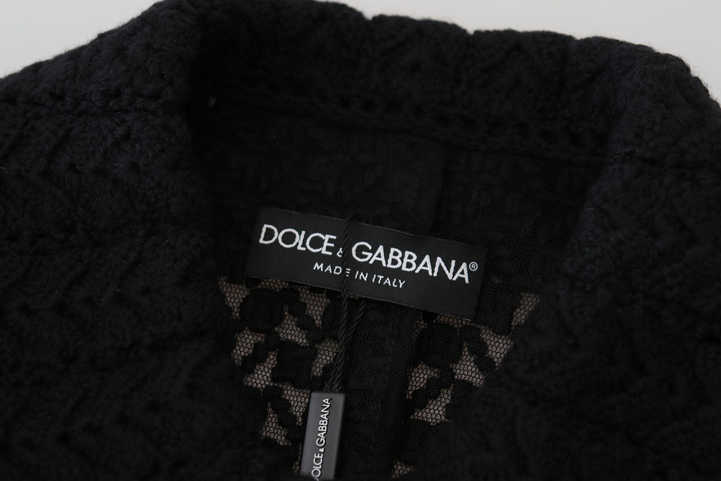 Chaqueta larga de algodón con botones negros
