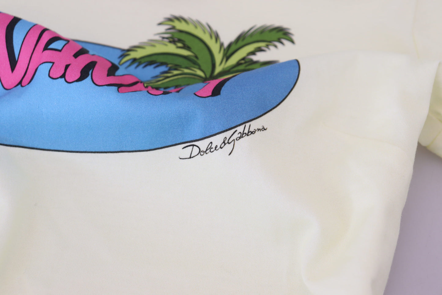 Camiseta de algodón con cuello redondo Havanity amarilla