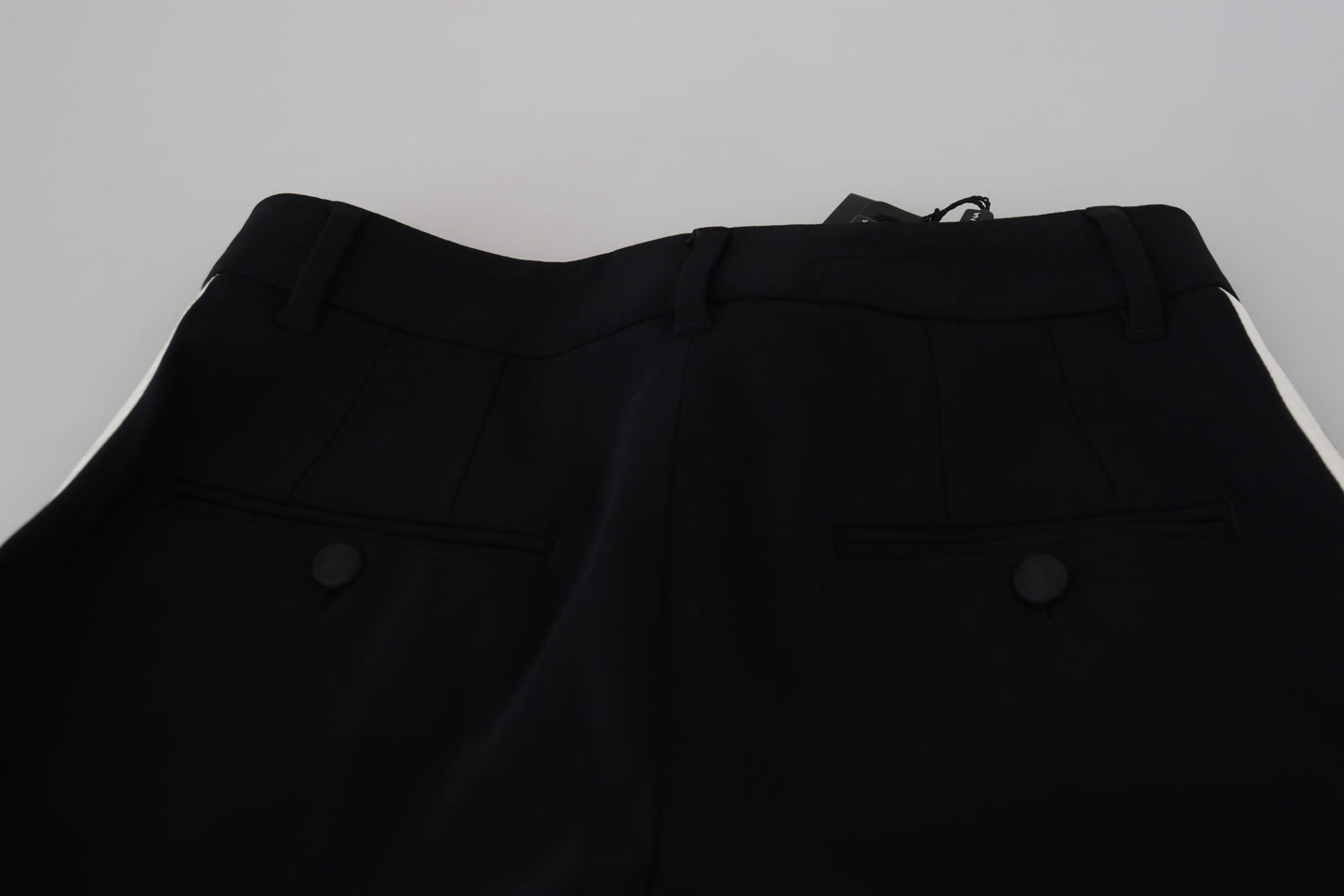 Pantalones negros de cintura alta para mujer