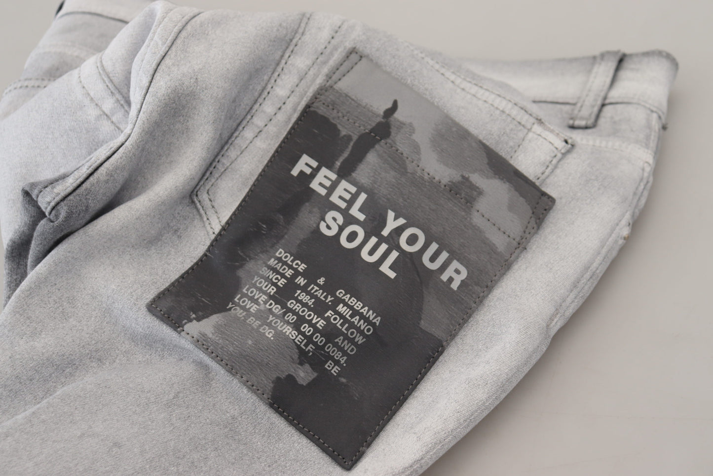 Jean skinny gris délavé pour homme