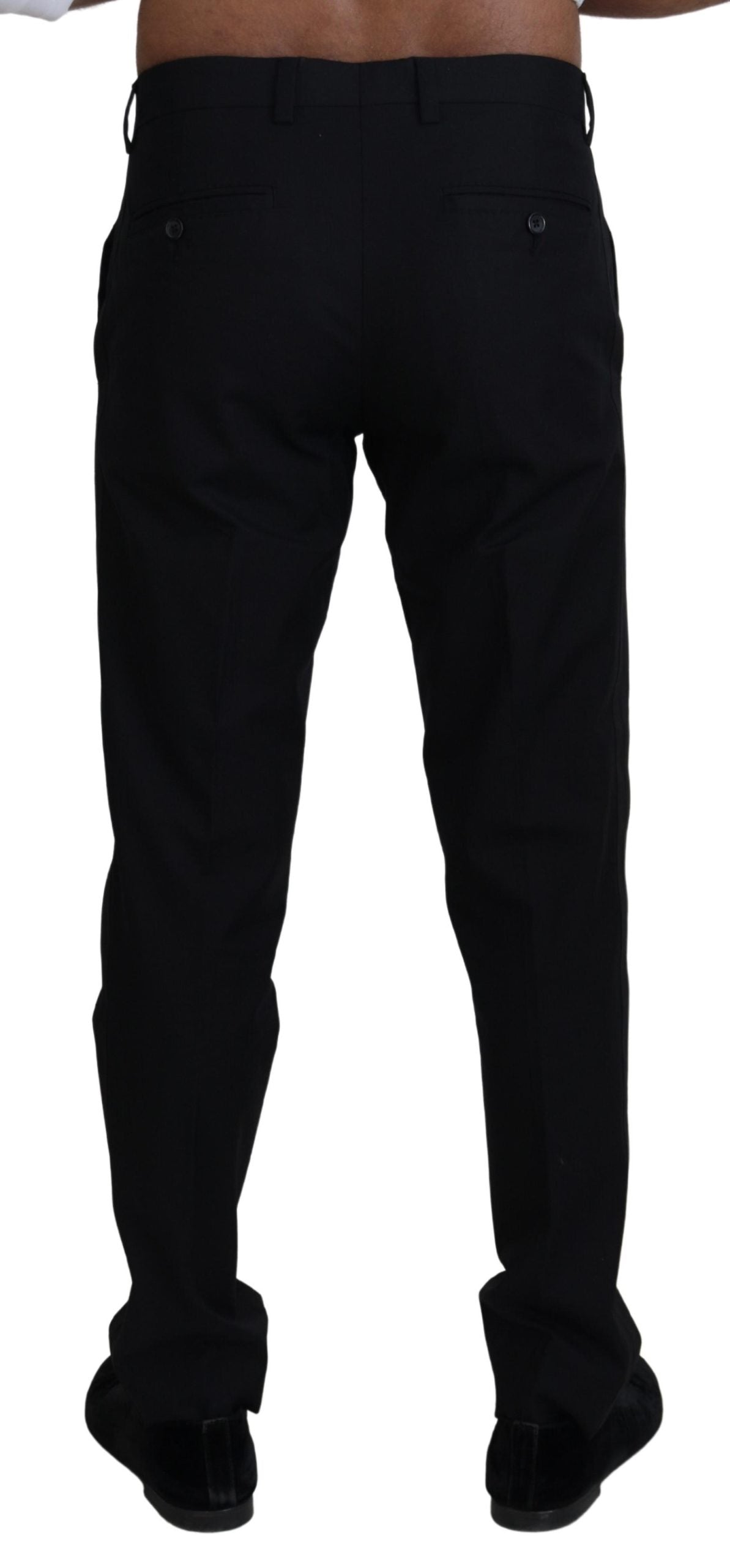 Pantalon chino noir en coton formel