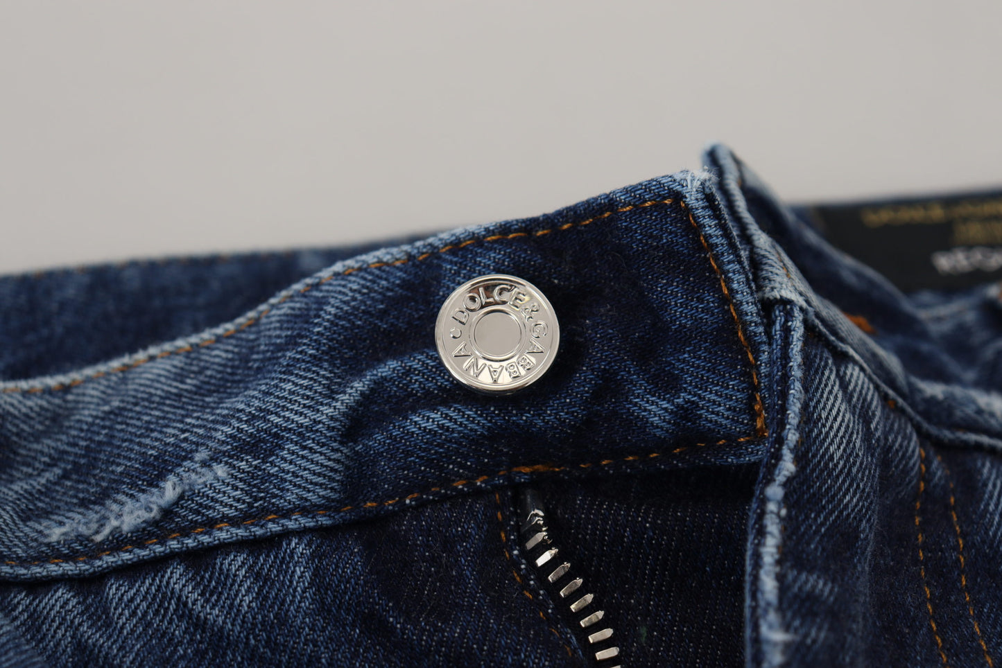 Jean en denim bleu déchiré en coton pour homme