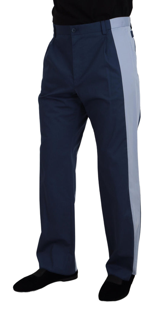 Pantalones rectos de algodón azul