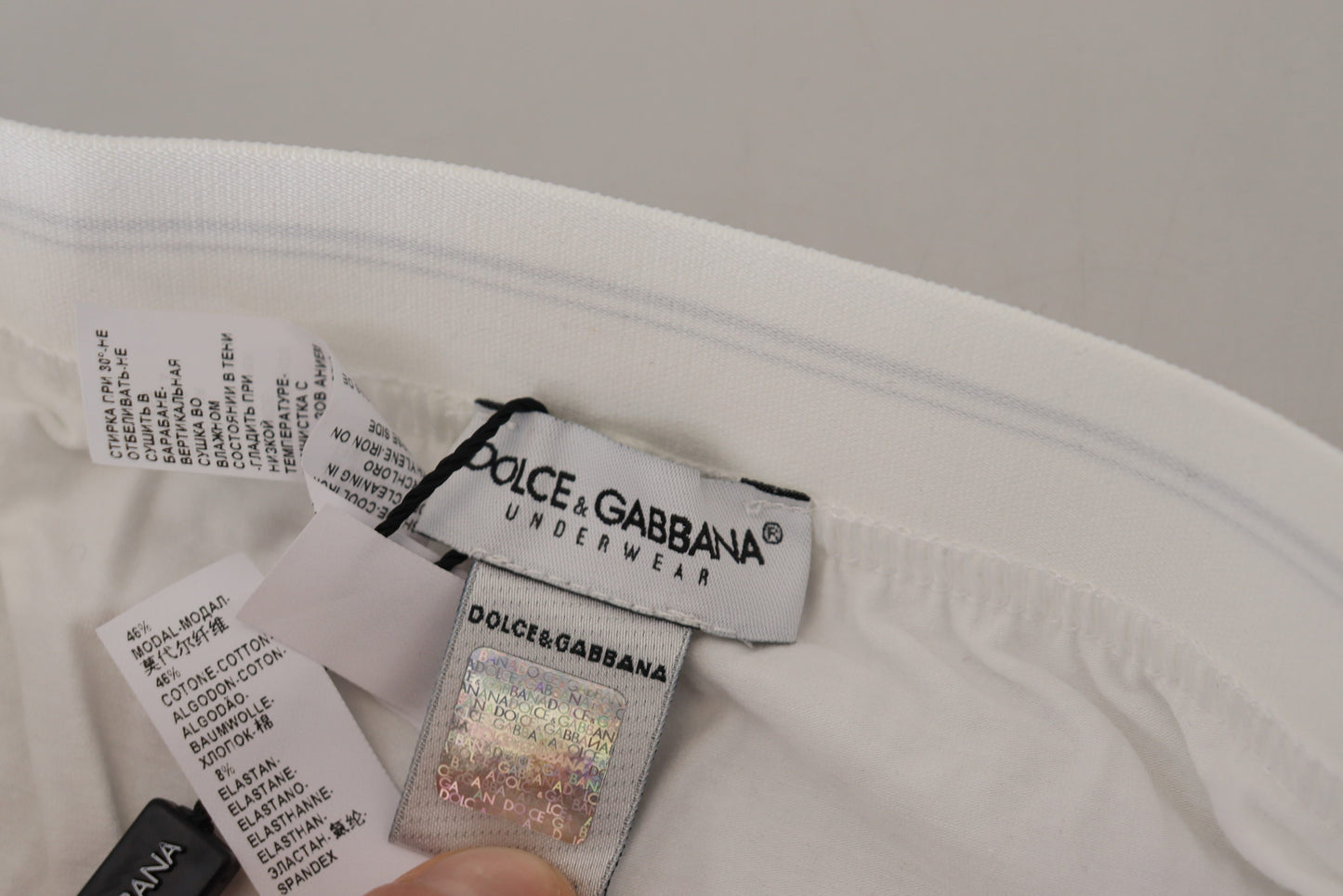 Boxer standard en coton mélangé blanc