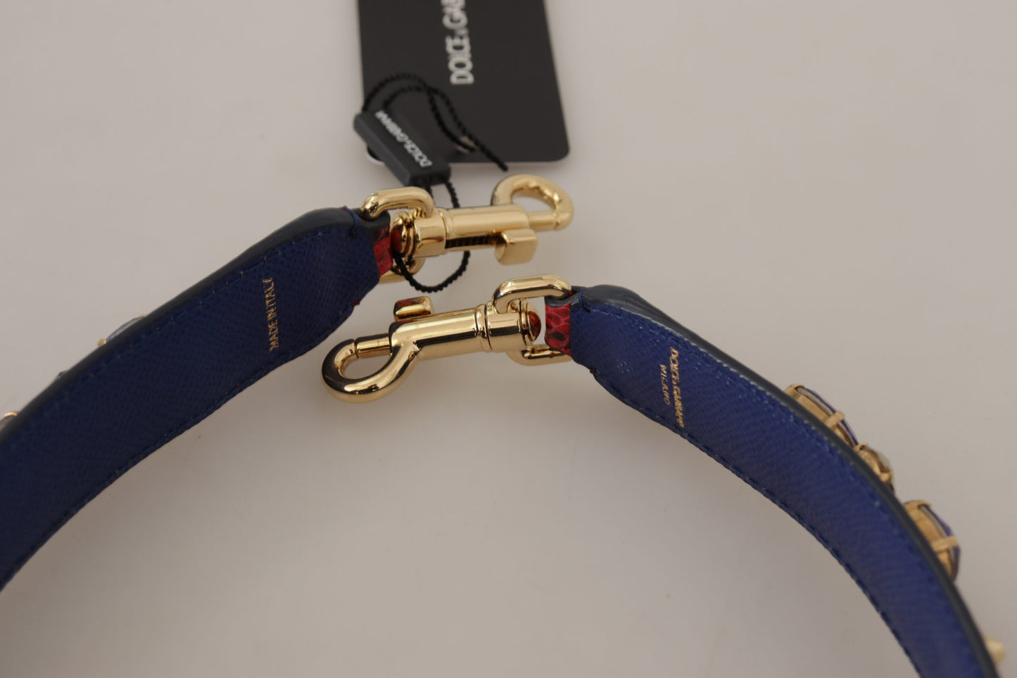 Correa de hombro para bolso de cuero exótico rojo con cristales