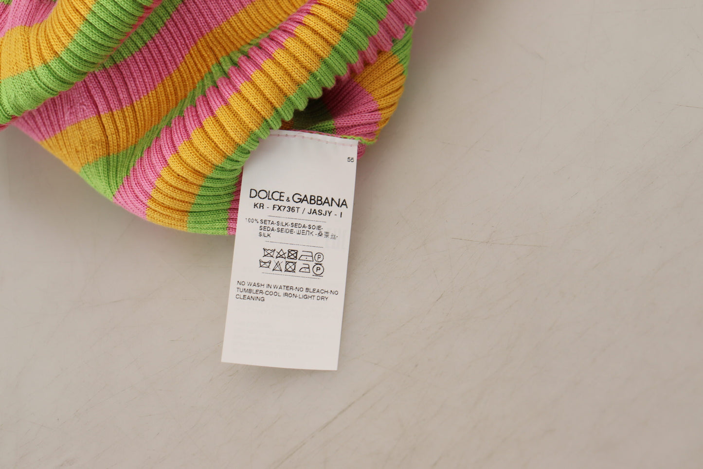 Débardeur en soie multicolore