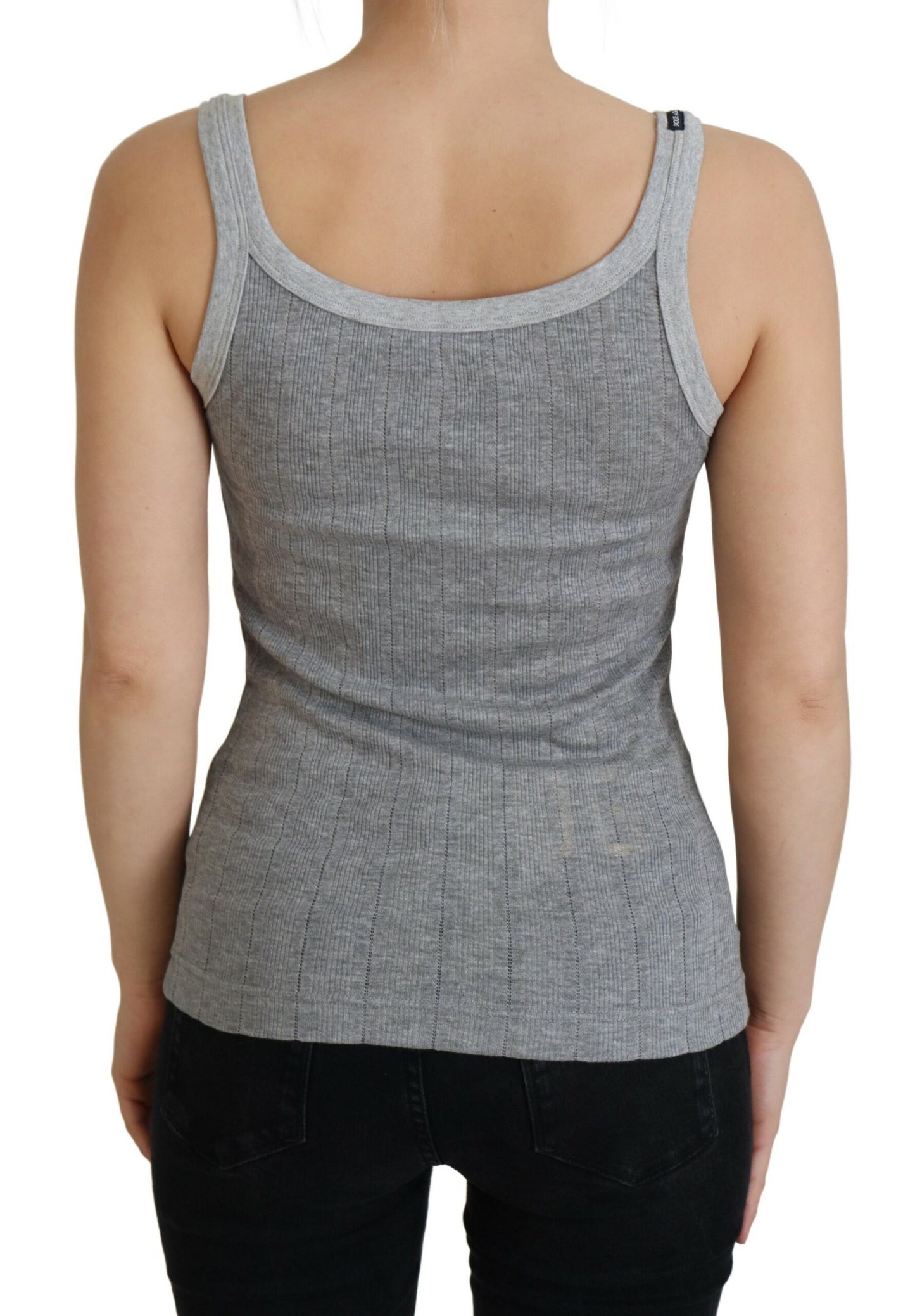 T-shirt débardeur Canotta en coton modal gris