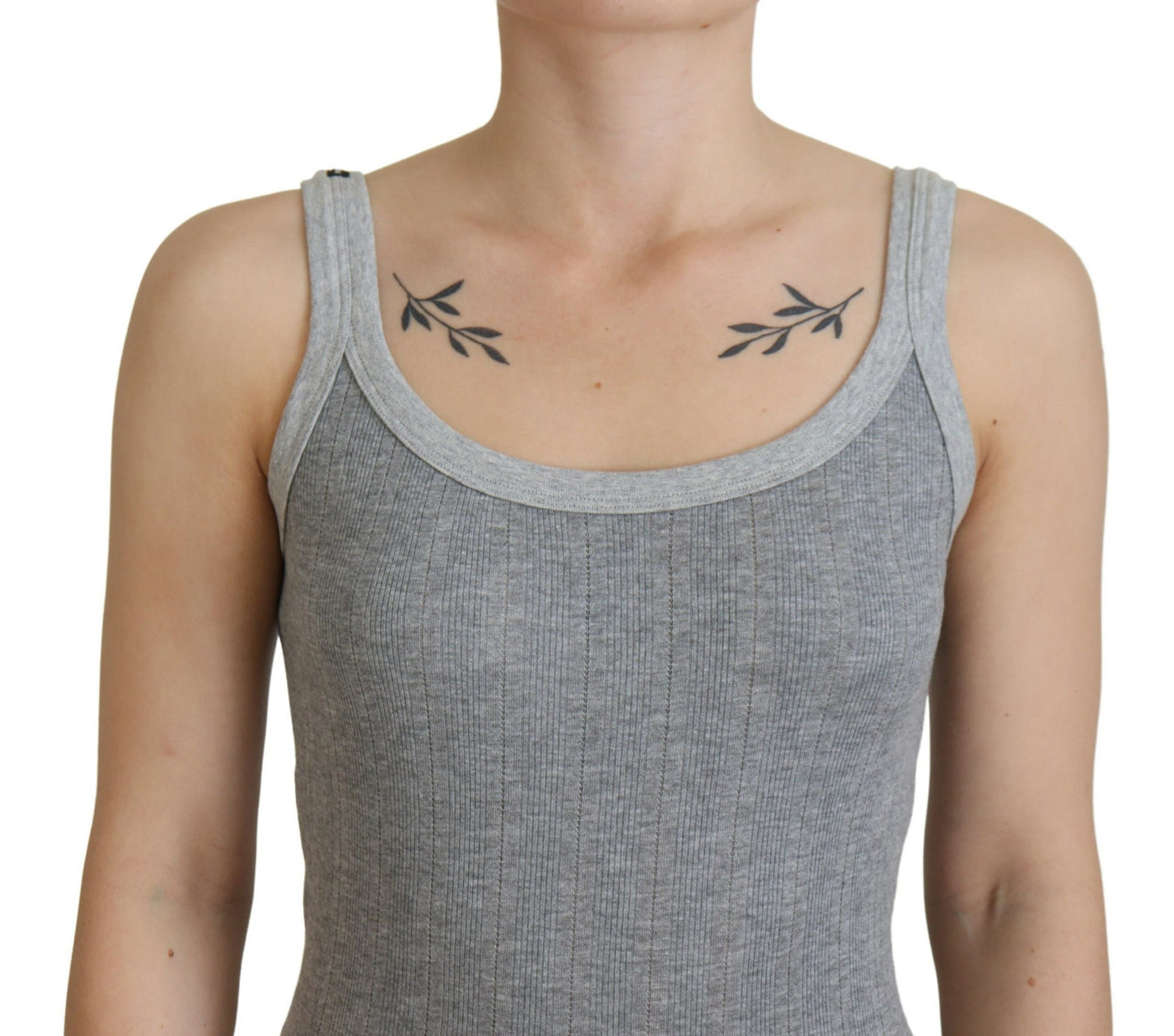 T-shirt débardeur Canotta en coton modal gris