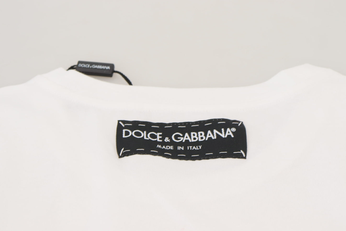 T-shirt blanc texturé à manches courtes